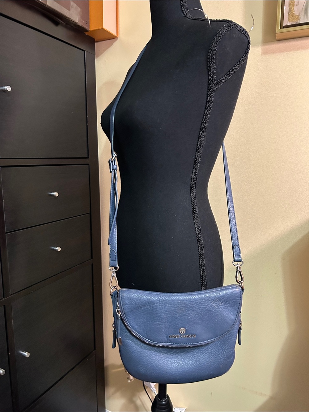 Vince Camuto Rizo Rounded Leather Crossbody Bag